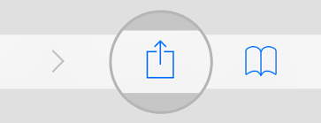 آیکون Share در Safari