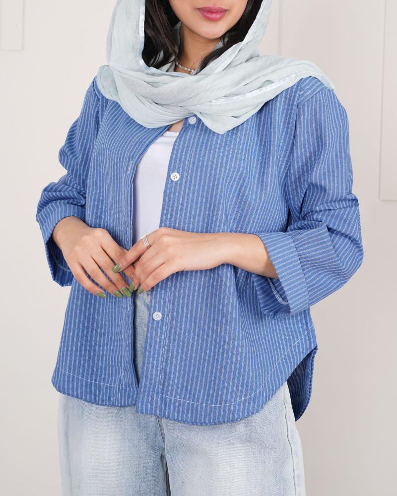 شومیز راه راه ثمین کد 24022
