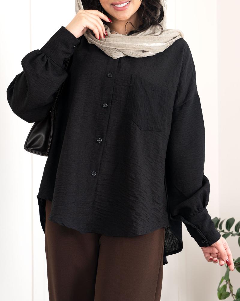 شومیز مشکی زاهانا کد 23708