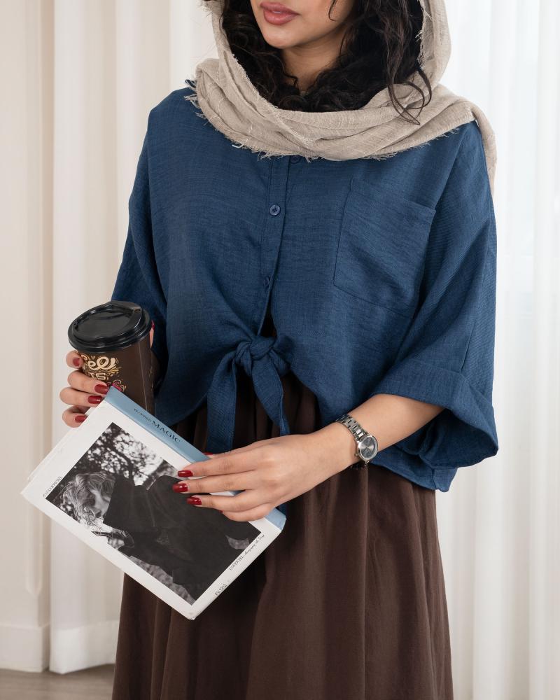 شومیز گره ای شیوا کد 23742