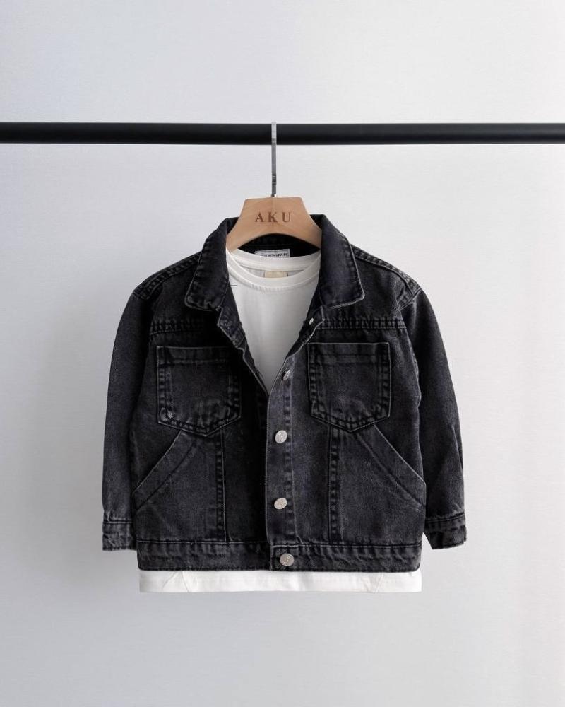 کت جین اسپرت ذغالی ( 5 تا 8 سال ) کد 27554