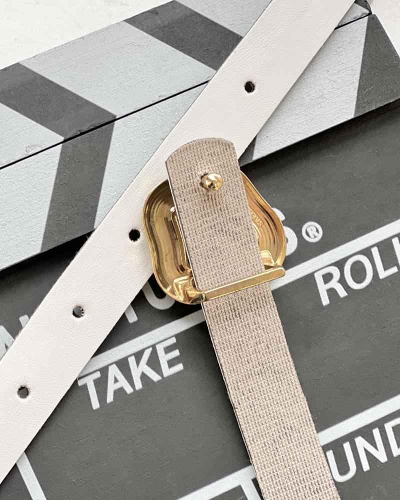 کمربند چرم سفید کد 27568