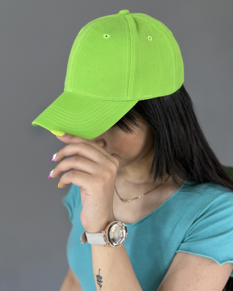 کلاه کتان سبز کد 8667