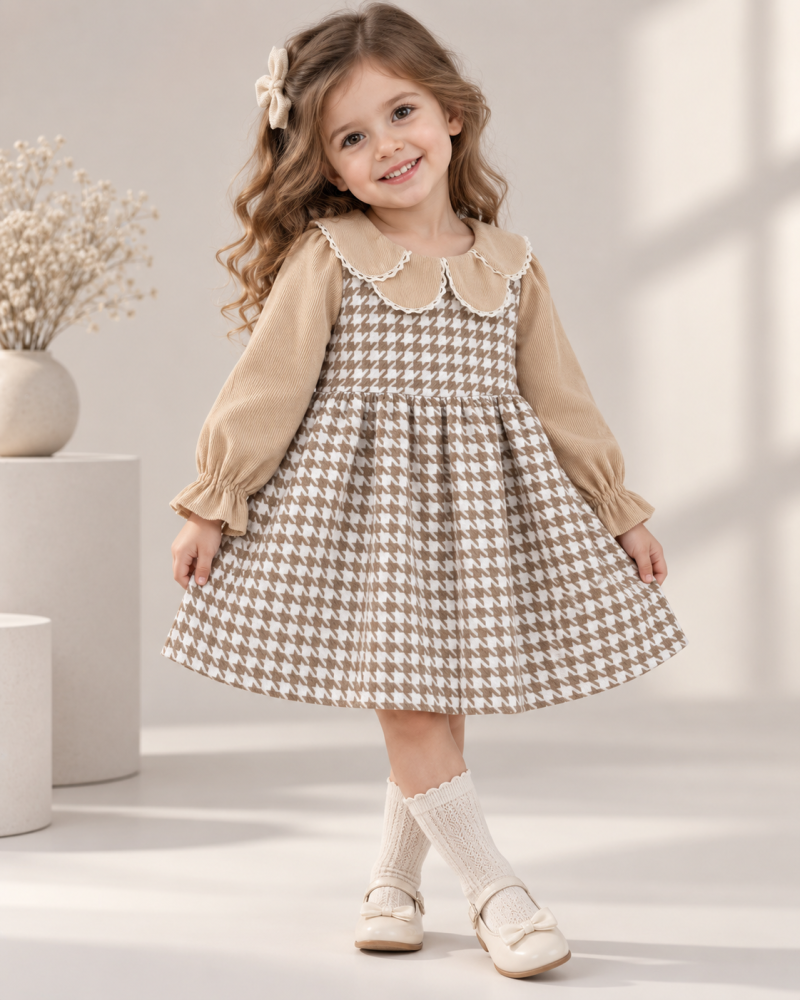 پیراهن عروسکی پیچازی ( ۳ تا ۷ سال ) کد 30781