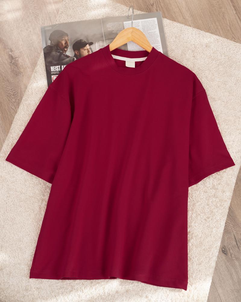 تیشرت زرشکی بیسیک ( 3 سایز ) کد 27333