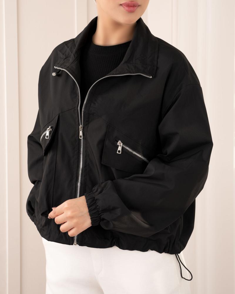 بامبر بارانی آستردار مشکی کد 26200