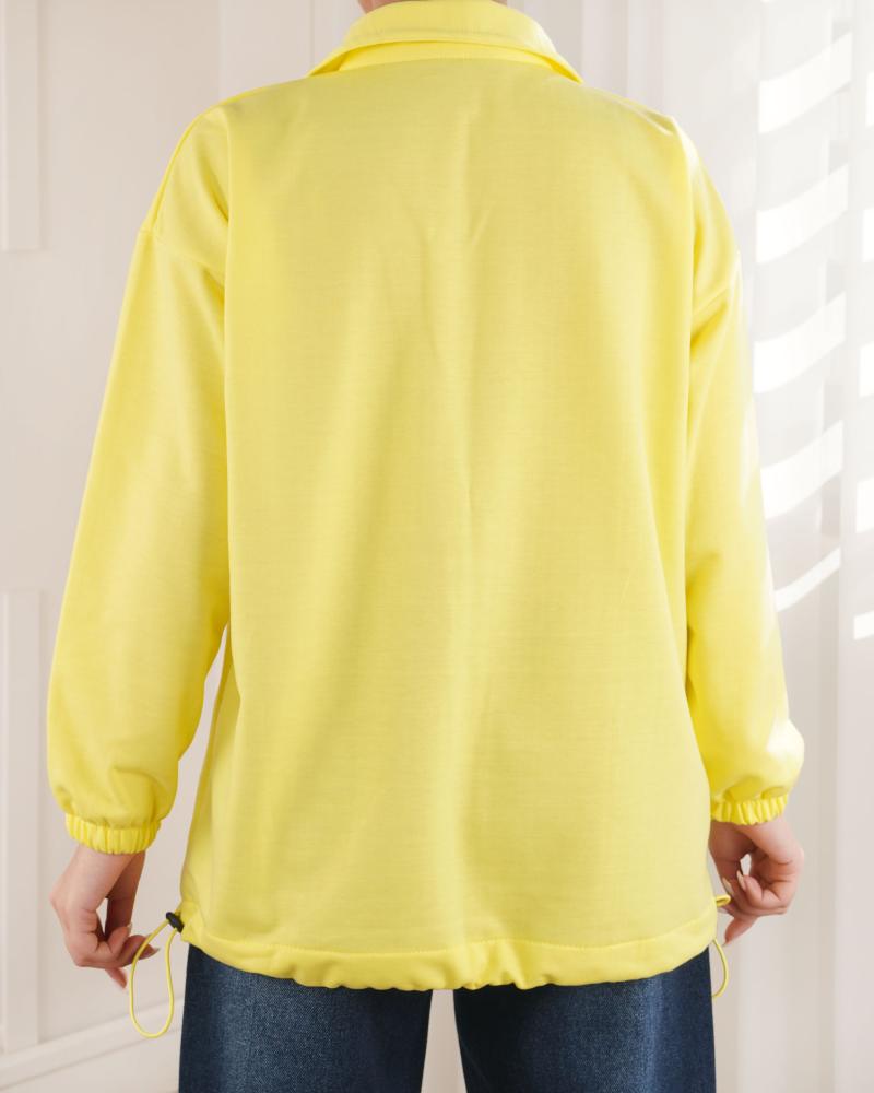 دورس نیم زیپ زرد کد 27048