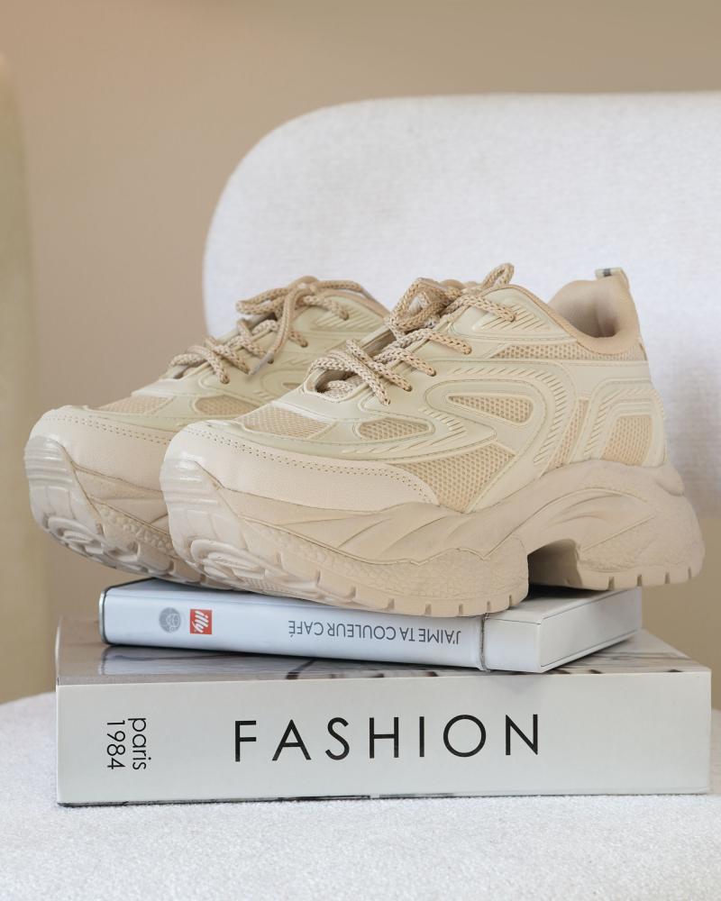 کفش fashion لژدار کرم کد 27089