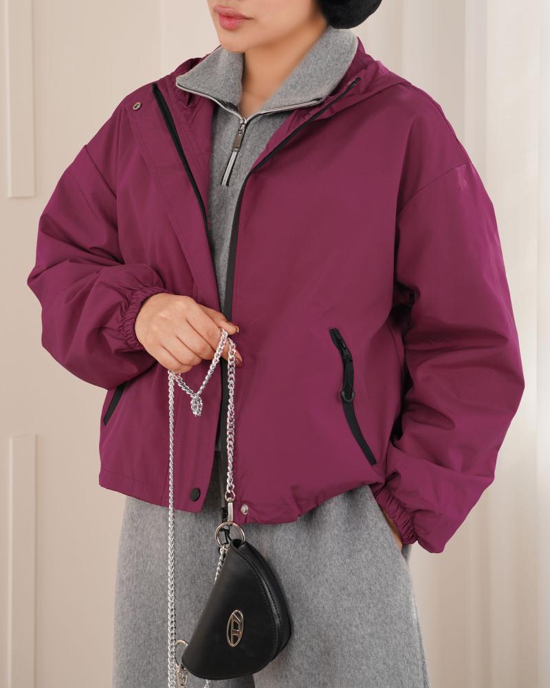 بامبر بارانی کلاه دار ناتالی کد 26231