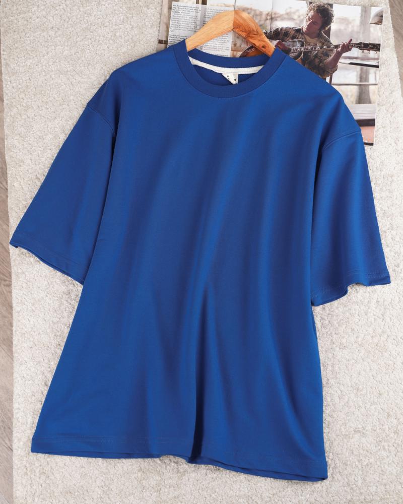 تیشرت مردونه آبی کاربنی ( L تا 2XL ) کد 28119
