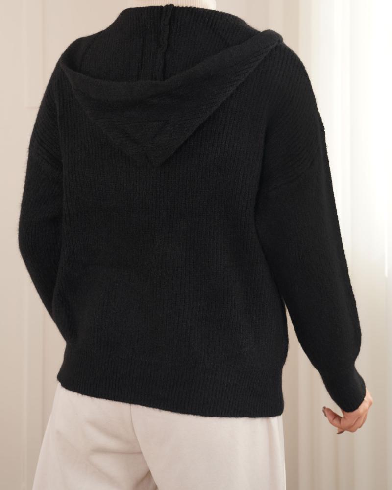 سویشرت بافت کلاه دار کد 26235