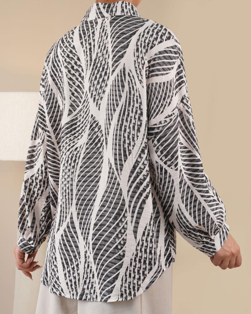 شومیز لینن چاپی زارا کد 30292