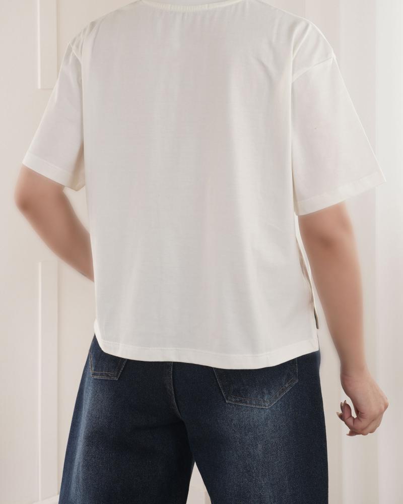 تیشرت کراپ سفید کد 27137