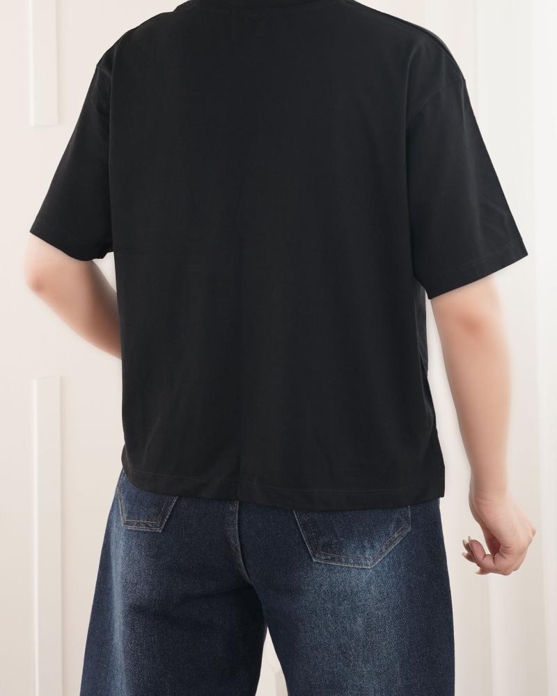 تیشرت مشکی تکست کد 27136