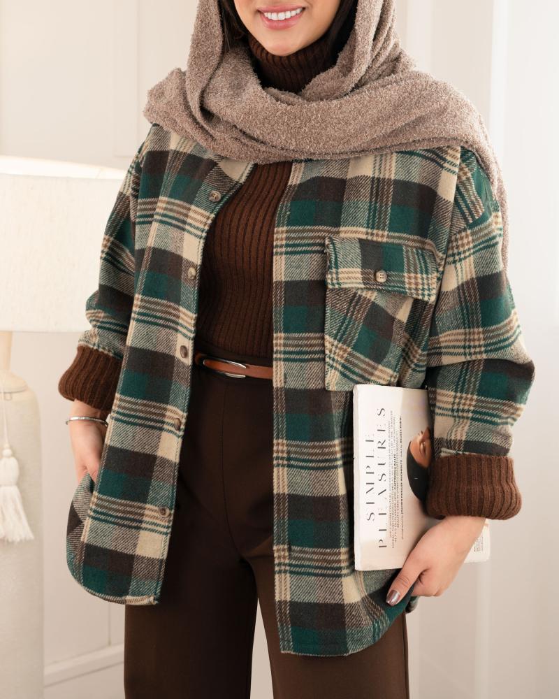 شکت چهارخونه کشمیر کد 26266