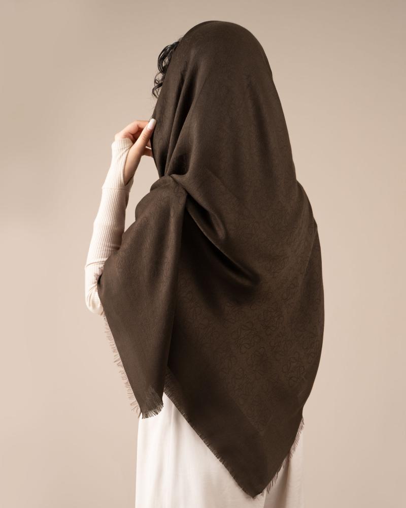 روسری قهوه ای میکس کد 31372