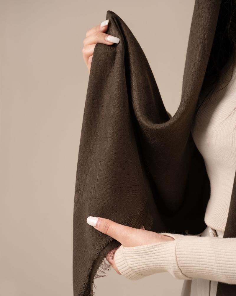 روسری قهوه ای میکس کد 31372