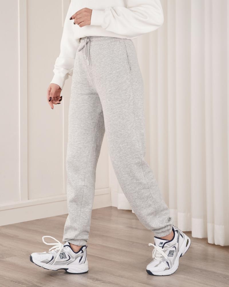 شلوار جاگر ساده طوسی کد 27145