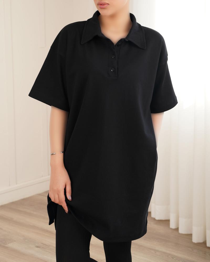 پیراهن اسپرت پاییزه مشکی کد 26276