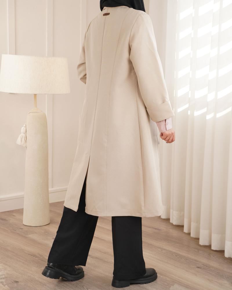 مانتو بلند ساده بامین کد 26283