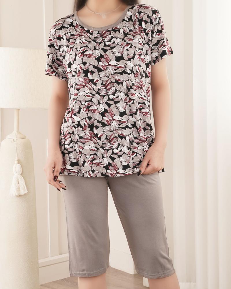 ست تیشرت شلوارک ویسکوز کد 27191