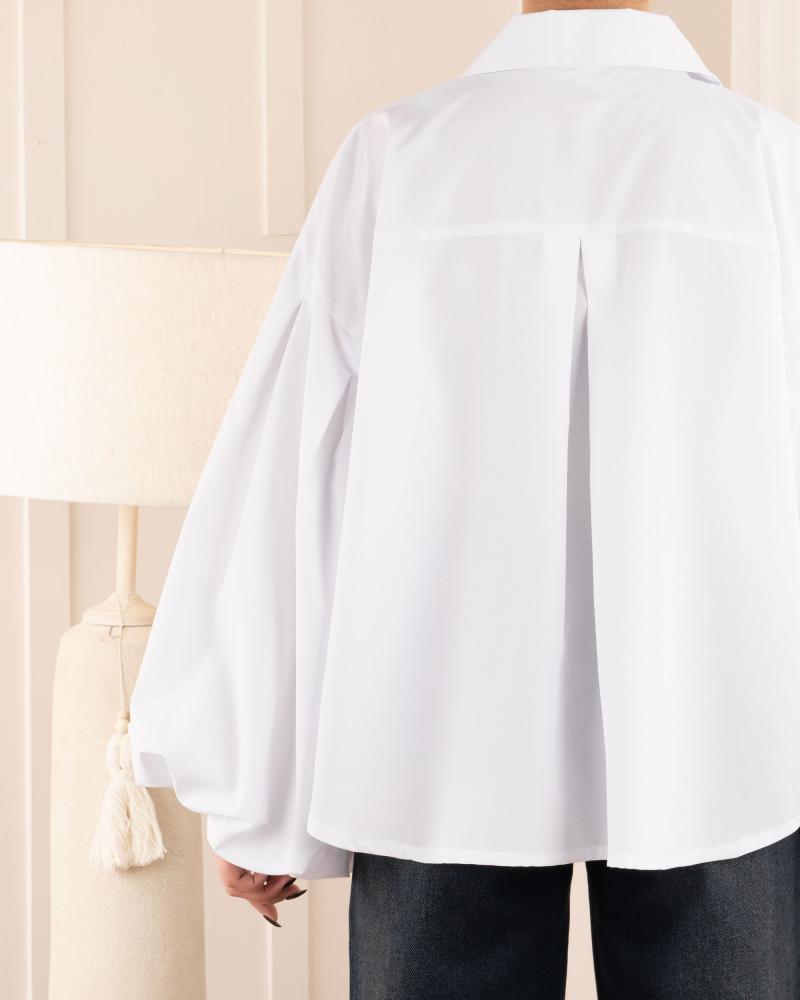 شومیز بیسیک سفید کد 27180