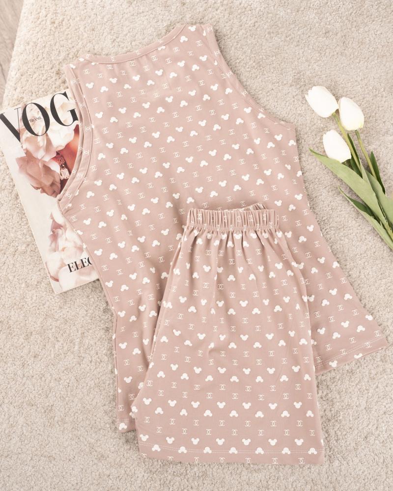 ست تاپ و شلوارک فانتزی کد 27254