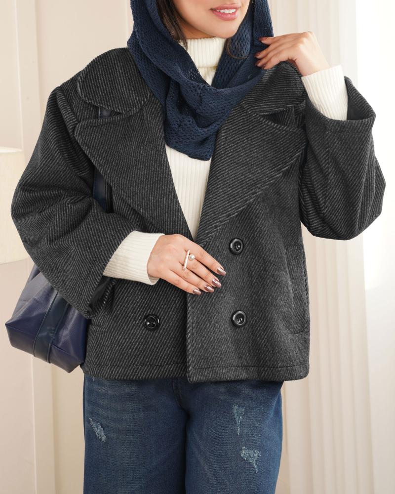 کت کراپ آستردار ذغالی کد 26309