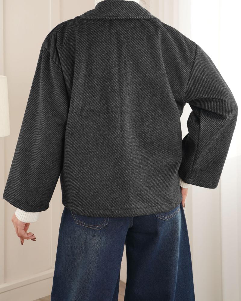 کت کراپ آستردار ذغالی کد 26309