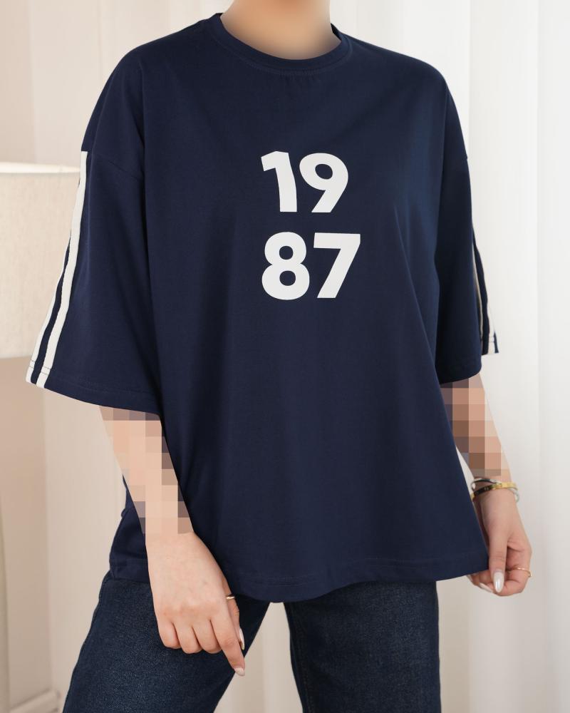 تیشرت باکسی طرح 1987 کد 29251