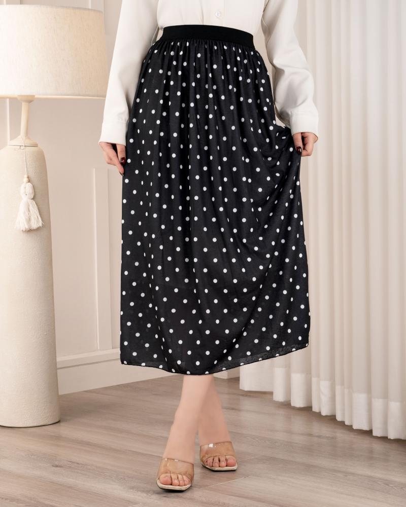 دامن خالدار مشکی کد 27204