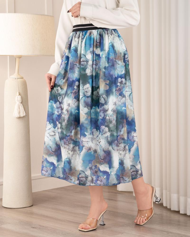 دامن طرحدار بلند کد 27196