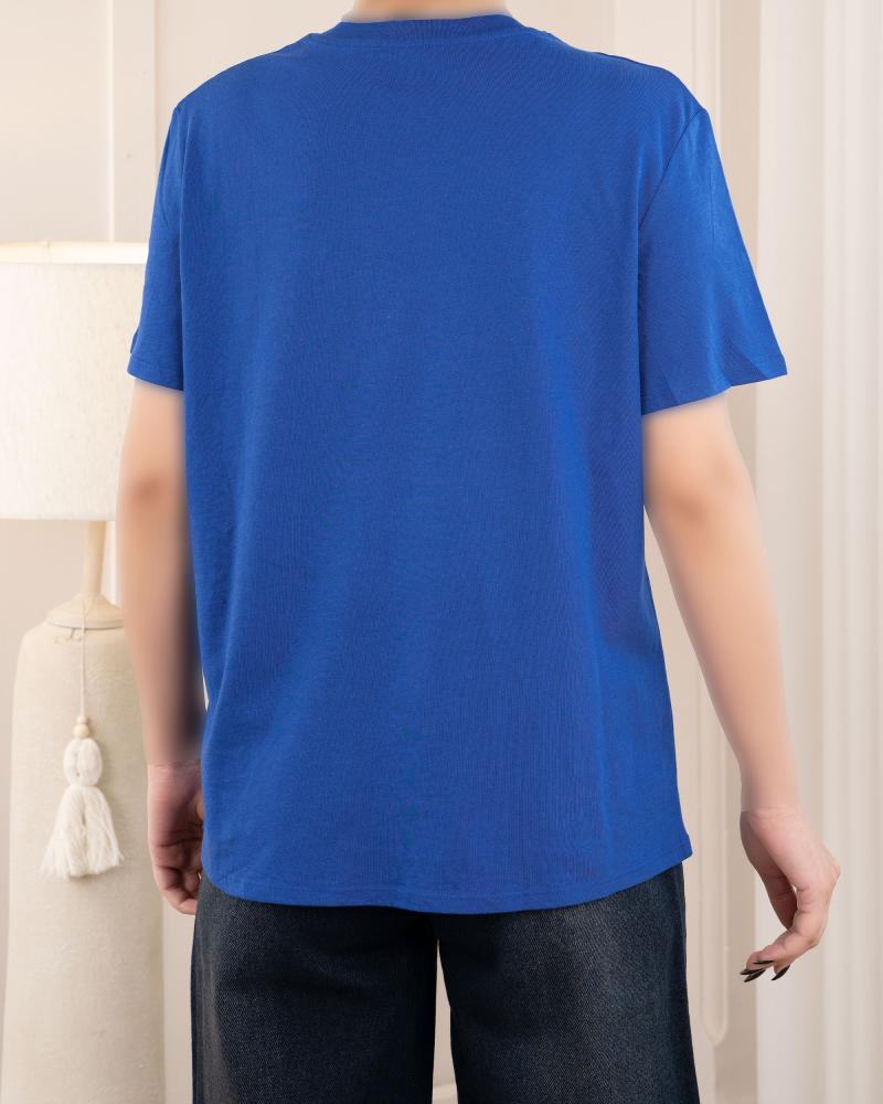 تیشرت نخ و پنبه قاصدک ( S تا 3XL ) کد 27188