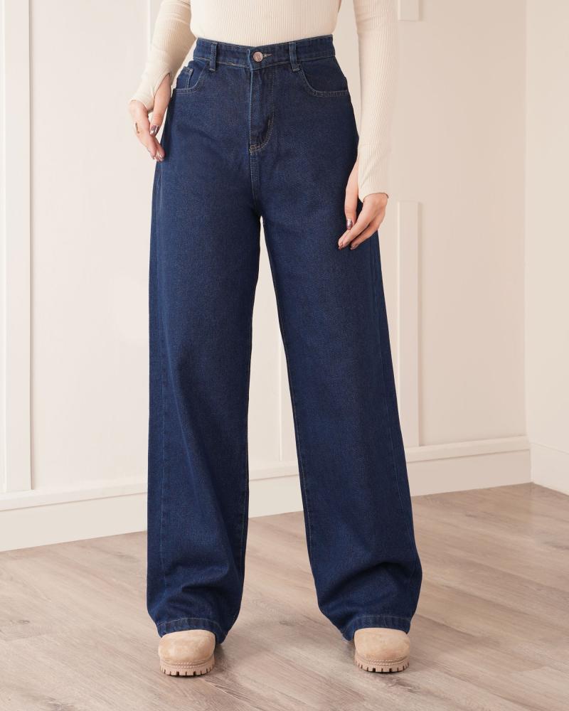 شلوار جین نیم بگ پانیا کد 40355