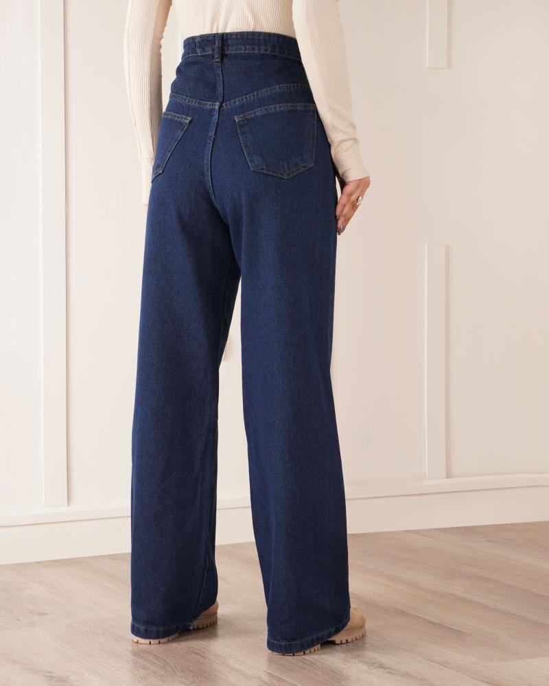 شلوار جین نیم بگ پانیا کد 40355