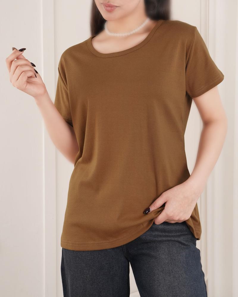 تیشرت بیسیک رنگی (2 سایز ) کد 27212