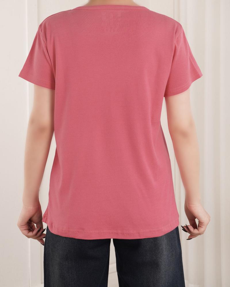 تیشرت بیسیک رنگی (2 سایز ) کد 27212