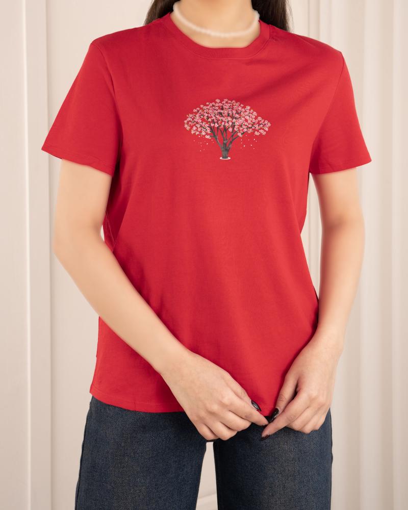 تیشرت نخ و پنبه FLOWER ( S تا 4XL) کد 27217