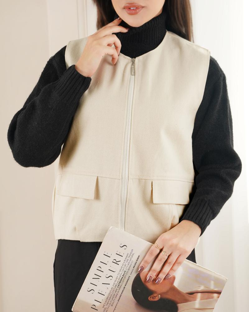 وست کتان استخونی کد 26340