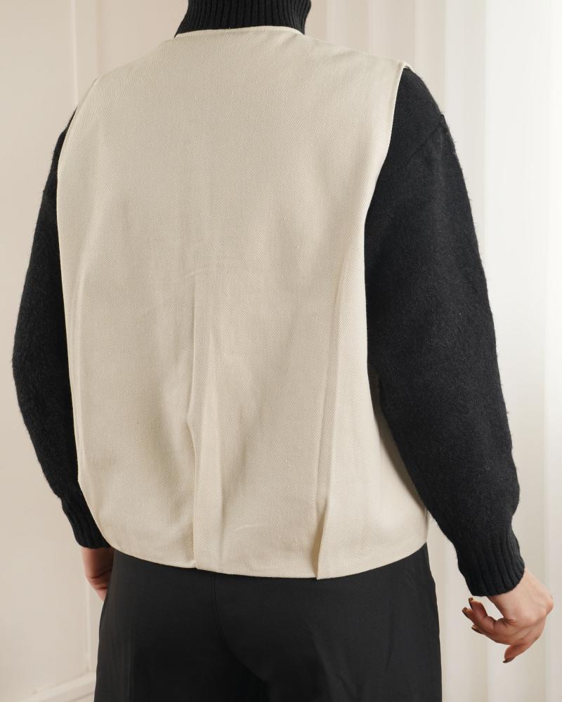 وست کتان استخونی کد 26340