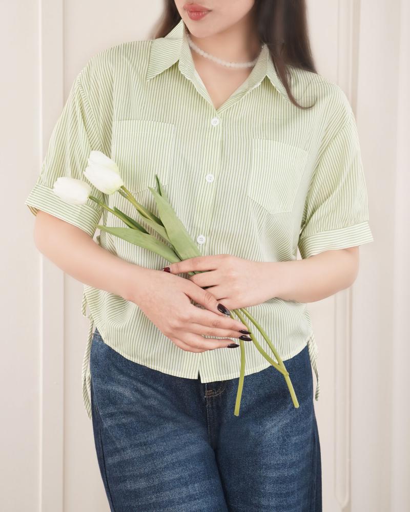 شومیز کراپ راه راه کد 27296