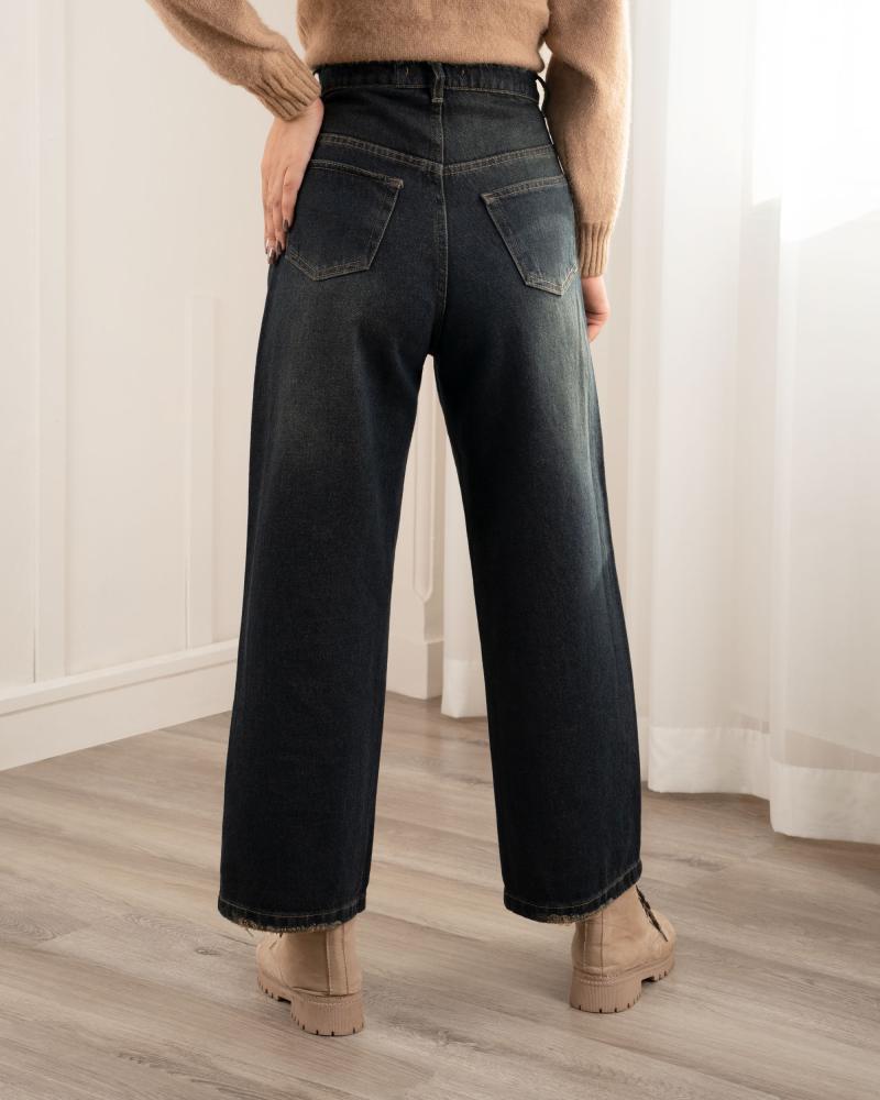 شلوار جین نیم بگ سوگل کد 40343