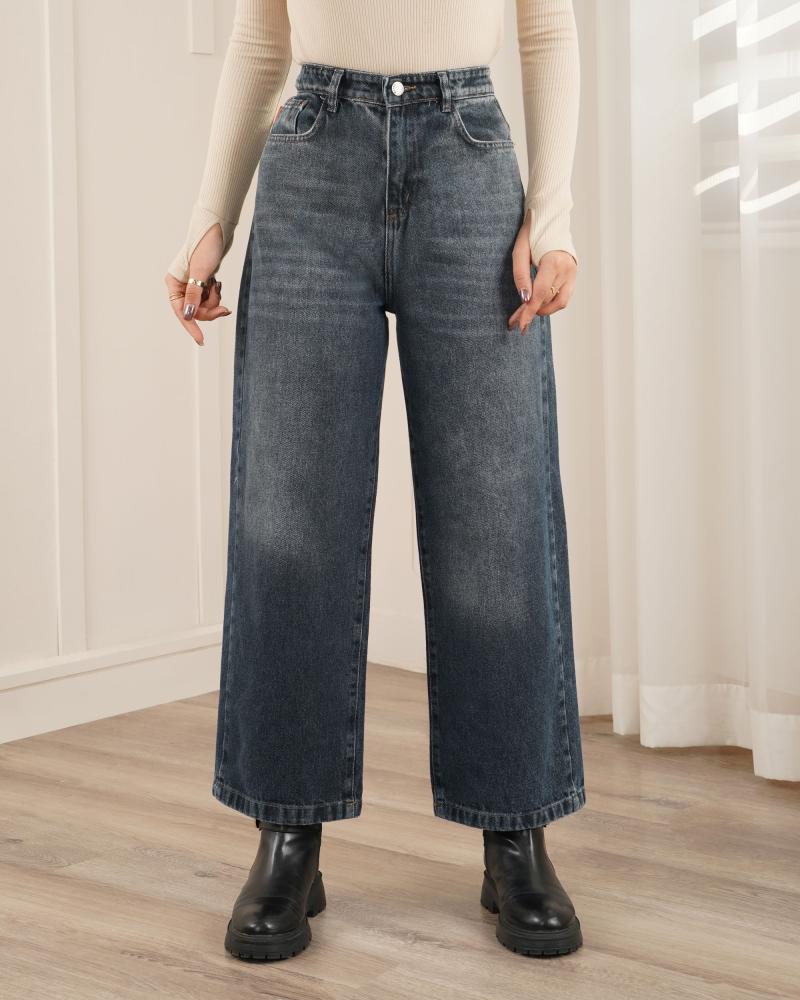 شلوار جین واید لگ ناژین کد 40344