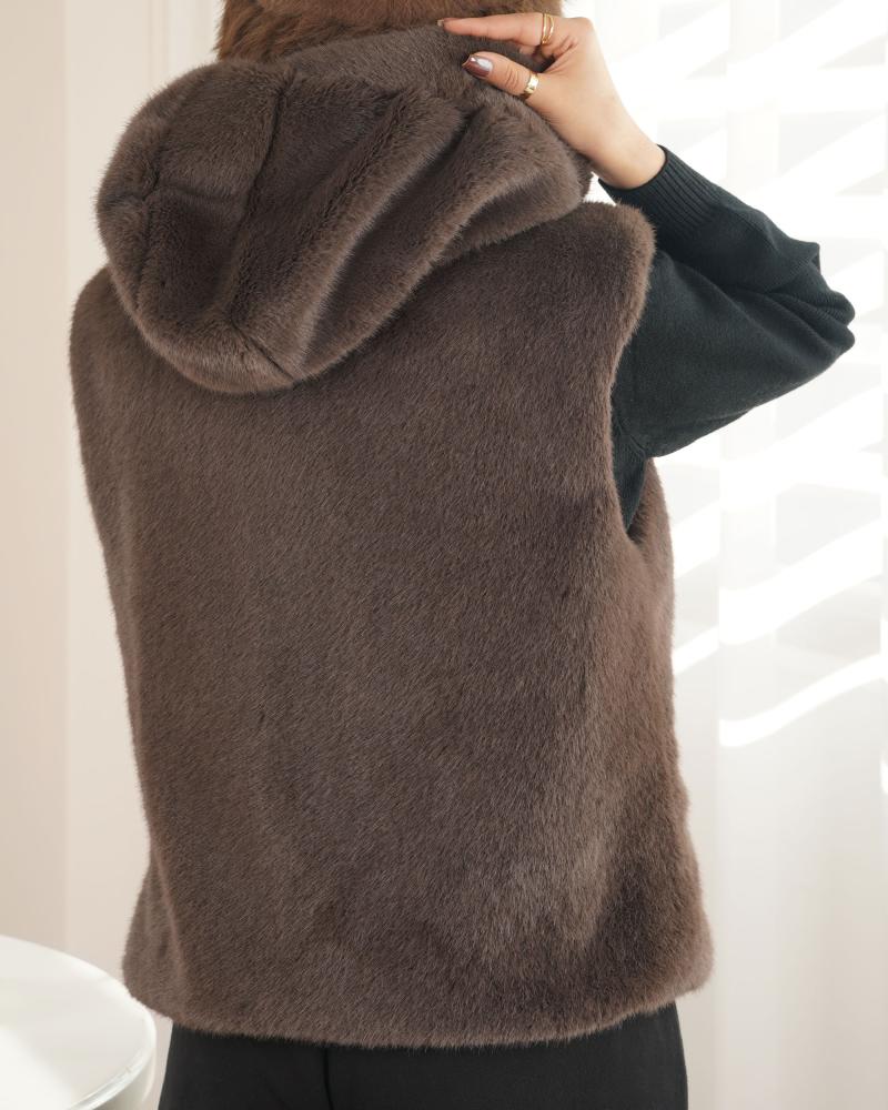 وست خز کلاه دار کد 26374