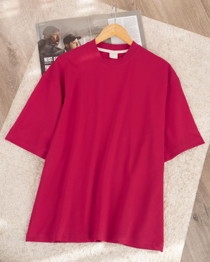 تیشرت بیسیک سرخابی ( L تا 2XL ) کد 27332