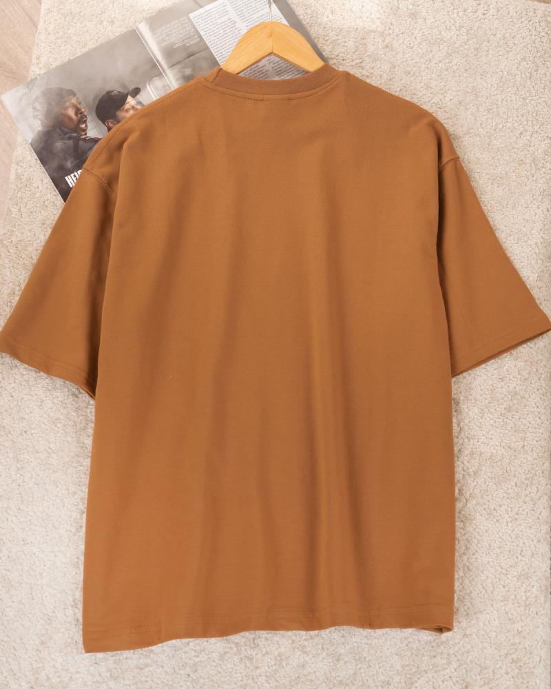 تیشرت مردانه دارچینی کد 27345