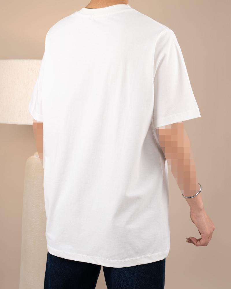تیشرت سفید ساده کد 29319