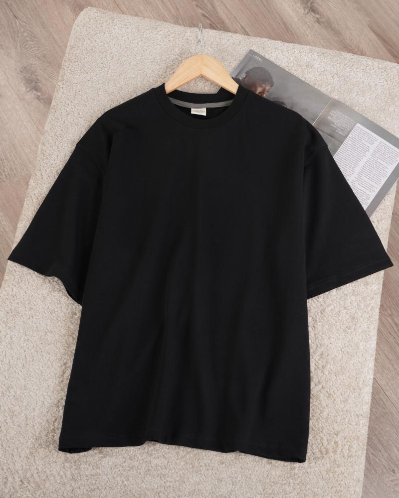 تیشرت مردونه ساده مشکی کد 27350