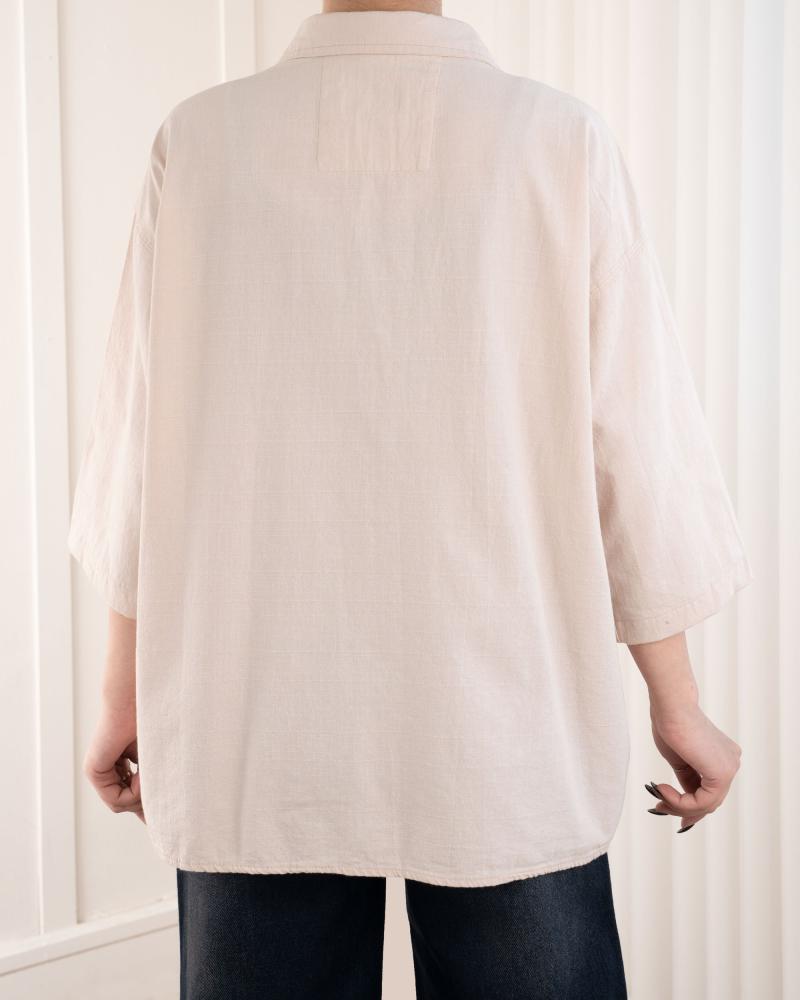 شومیز لینن صورتی کد 27358