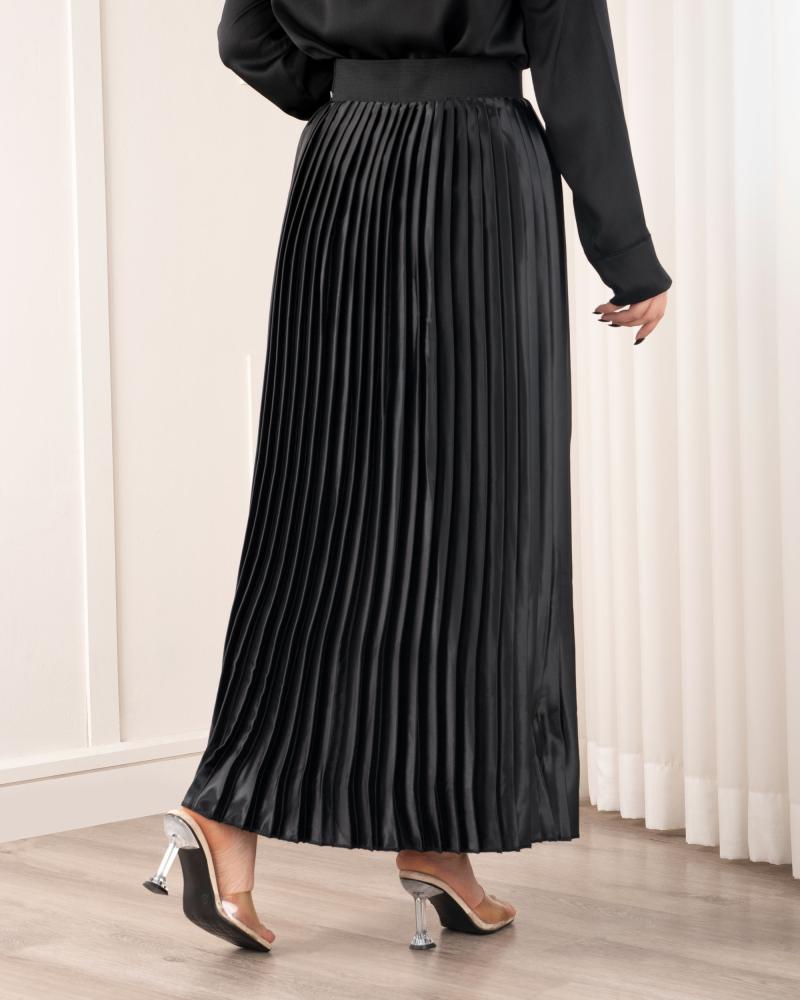 دامن پلیسه مشکی کد 0704